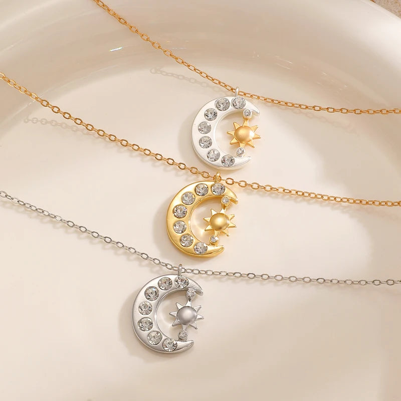 Celestial Moon-And-Star Necklace