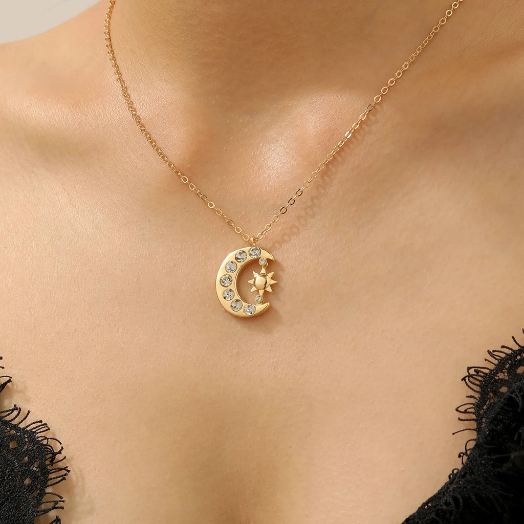 Celestial Moon-And-Star Necklace